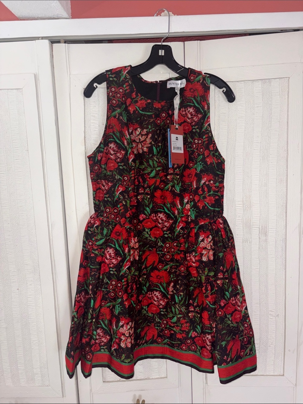 NEW HUNTER BELL layne mini dress in holiday floral size 10 NWT - Picture 5 of 6